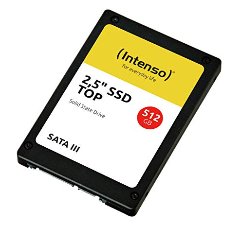 Intenso Interne 2,5" SSD SATA III Top, 512 GB, 550 MB/Sekunden, Schwarz